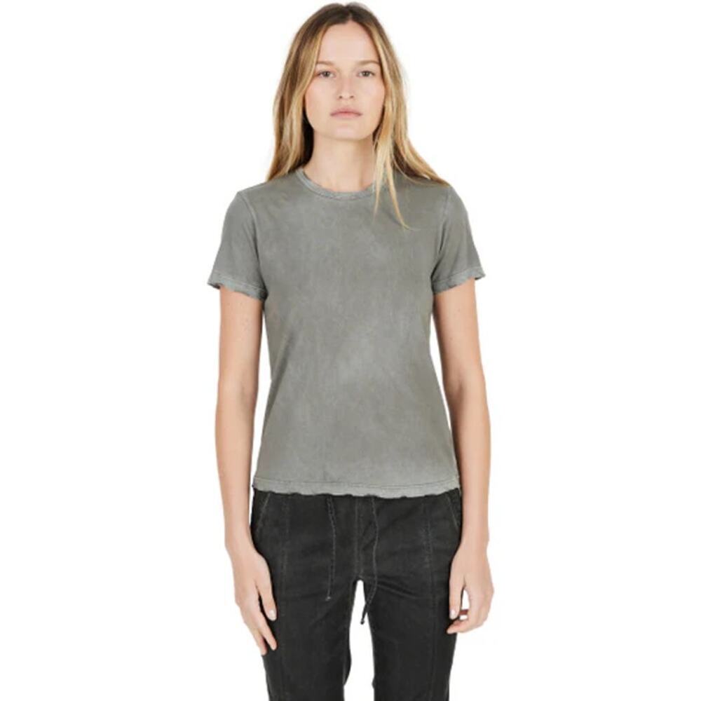 Cotton Citizen Women's Gray Pullover Short Sleeve Standard T-Shirt Size Medium